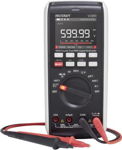 VOLTCRAFT VC891 Hand-Multimeter kalibriert (ISO) digital Datenlogger CAT III 1000 V, CAT IV 600 V Anzeige (Counts): 60000 (VC-14068630)