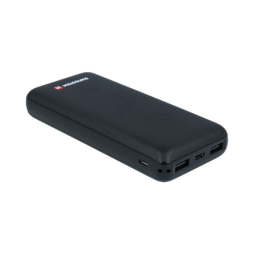 Swissten Black Core Powerbank 20000 mAh Schwarz