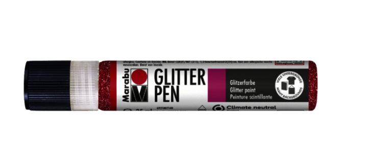 Marabu Glitter-Liner 538 Fineliner 25 ml auf Wasserbasis Glitzerrubin