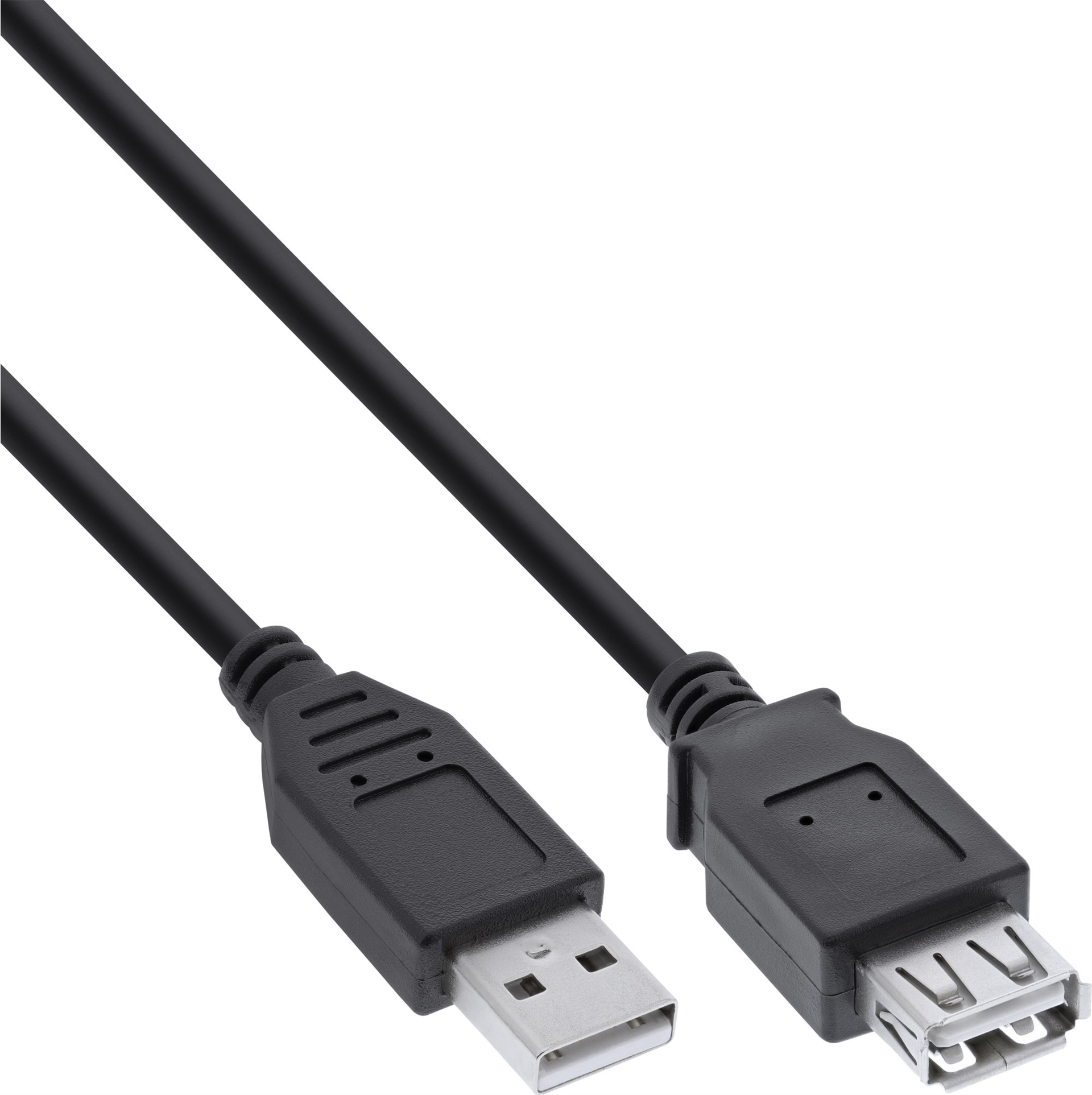 InLine 100er B-Pack USB 2.0 Verlängerung USB-A Stecker/Buchse schwarz - Digital/Daten (B-34610B)