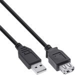 InLine 100er B-Pack USB 2.0 Verlängerung USB-A Stecker/Buchse schwarz - Digital/Daten (B-34610B)
