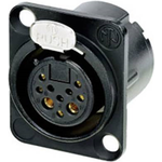 Neutrik XLR-Steckverbinder Flanschbuchse, Kontakte gerade Polzahl: 10 Schwarz 1 St. (NC10FD-LX-B-CON)