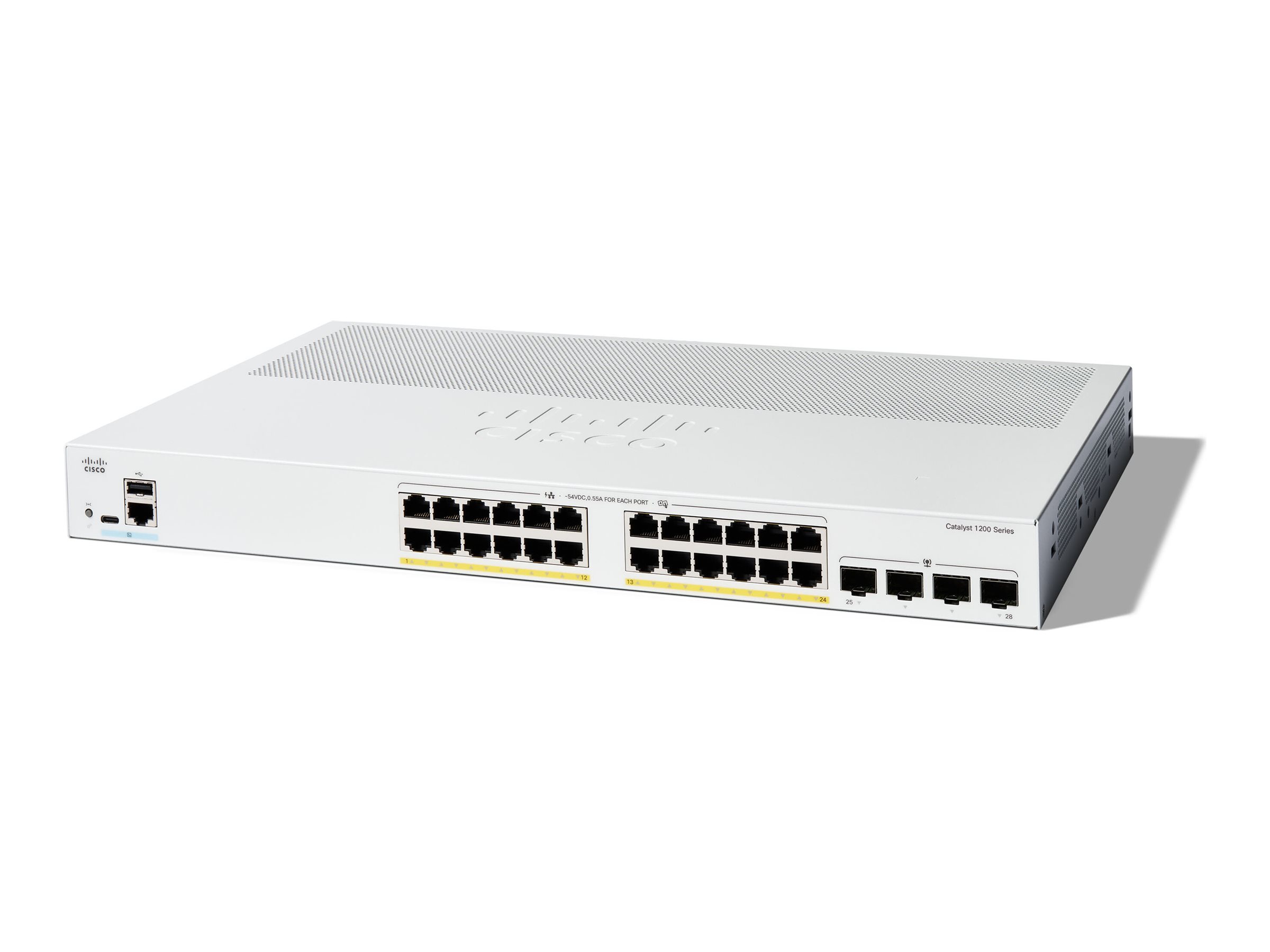 Cisco Catalyst 1200-24P-4G Managed Switch 24 Ports PoE+ 4 x 1G SFP Weiß
