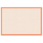 Sigel HO270 Papier-Schreibtischunterlage Graph Millimeterpapier Orange/Weiß 59,5x41cm