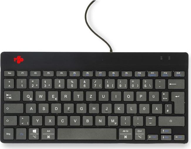 R-Go Ergonomische Tastatur Compact Break QWERTZ Deutsch Schwarz