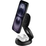Belkin magnetische 2-in-1-Ladestation mit Qi2, 15W, schwarz (WIZ035kqBK)