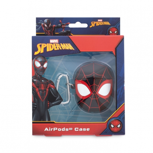 ThumbsUp! PowerSquad AirPods Case Miles Morales 3D Silikon Schwarz, Rot