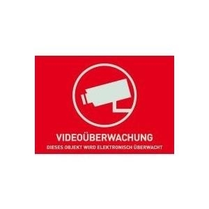 ABUS Warnaufkleber Video -D- 74x52,5mm AU1321 (AU1321)