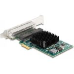 DeLOCK PCI Express x1 Karte zu 4 x RJ45 Gigabit LAN BCM (88207)