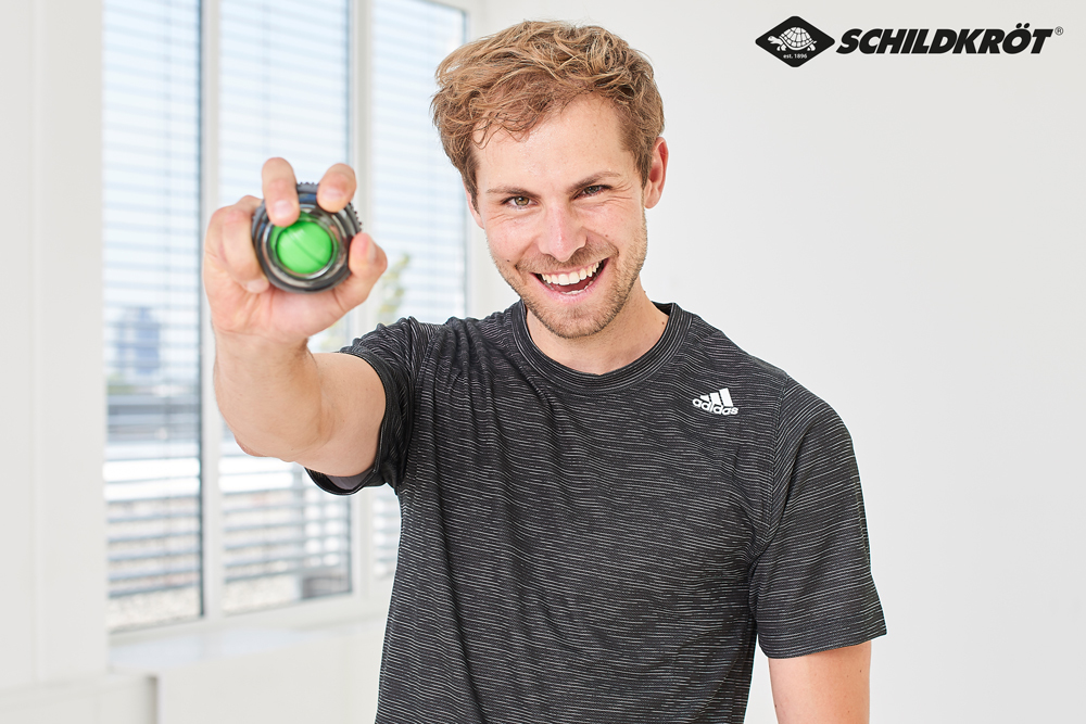 Donic Schildkröt Spinball Hand- und Armtrainer 70 mm 255 g Grün, Grau