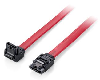 equip SATA III Datenkabel Abgewinkelt 0,5 m 7-Pol SATA Stecker Rot