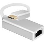 Helos Adapterkabel Ethernet, USB 3.1 Type-C™ St./RJ45 Buchse, PREMIUM, silber USB Type-C™ Stecker/ RJ45 Buchse , PREMIUM , TPE Außenmantel - hochflexibel , Aluminium-Gehäuse , Gigabit Ethernet , CE-zertifiziert , ROHS 2.0 und REACH-konform , Farbe: silber (288378)