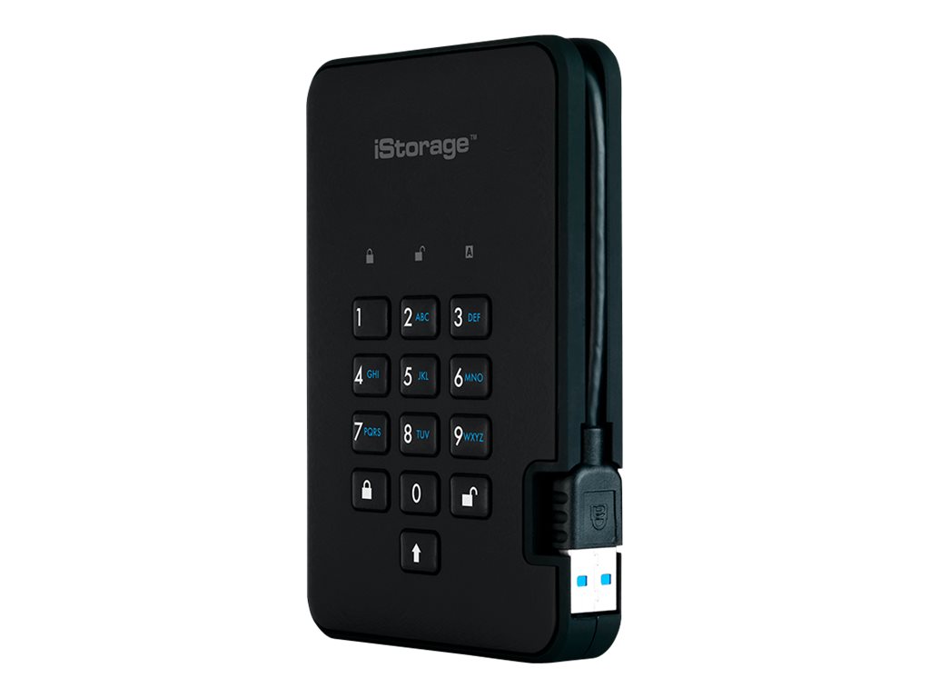 iStorage diskAshur² 4 TB 2,5" HDD USB 3.1 Gen 1 Phantomschwarz