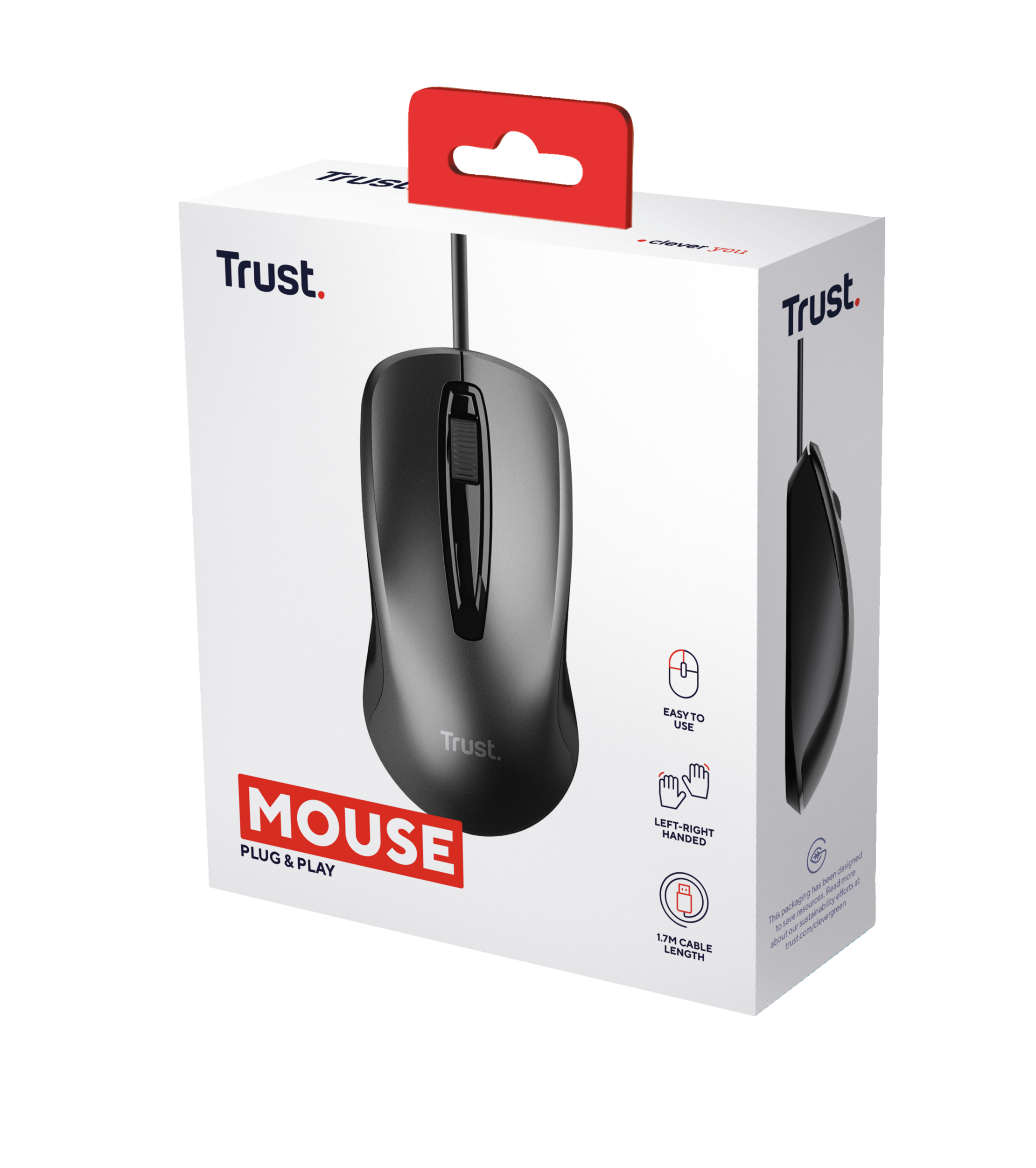 Trust Maus 24657 Kabelgebunden USB-A 1200 DPI Schwarz