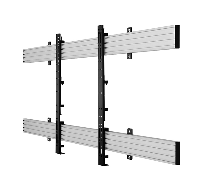 B-TECH System X BT8390-VESA800F Montageschienen 200 kg VESA 800 Schwarz