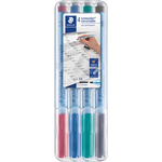 Staedtler Lumocolor correctable 305 Marker 4 Stück(e) Schwarz (305M WP4-1)