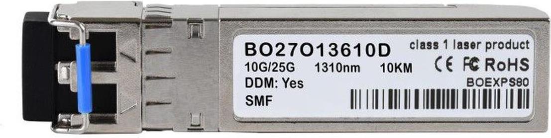 BlueOptics© SFP28 Transceiver, LC-Duplex, 10G/25GBASE-LR, Singlemode Fiber, 1310nm, 10KM, 0°C/+70°C, DDM (BO27O13610D-BO)