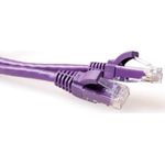 ACT Purple 2 meter U/UTP CAT6 patch cable snagless with RJ45 connectors. Cat6 u/utp snagless pl 2.00m (IS1702)