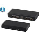 shiverpeaks ®-PROFESSIONAL--HDMI Switch, 4x IN 1x OUT, 4K2K, 3D, Metallgehäuse, VER1.4 (SP05-02004)