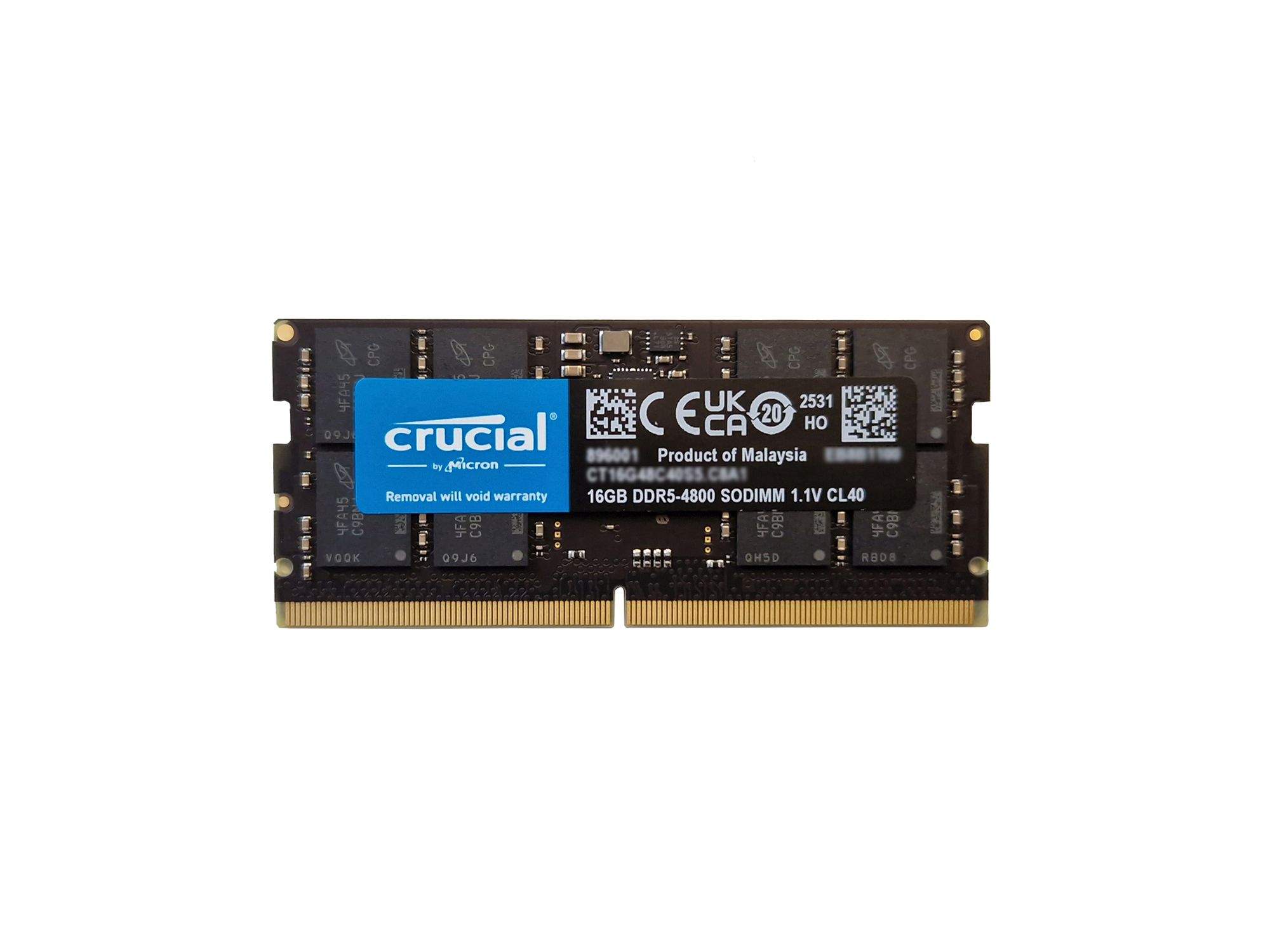 Crucial CT16G48C40S5 DDR5 SO-DIMM 16 GB 4800 MT/s CL40