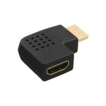 InLine® HDMI Adapter, Stecker / Buchse, seitlich links gewinkelt, vergoldete Kontakte (17600S)