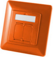 S/CONN Quality Universal Abdeckrahmen 2 fach für Netzwerkdosen in orange (16674281O)