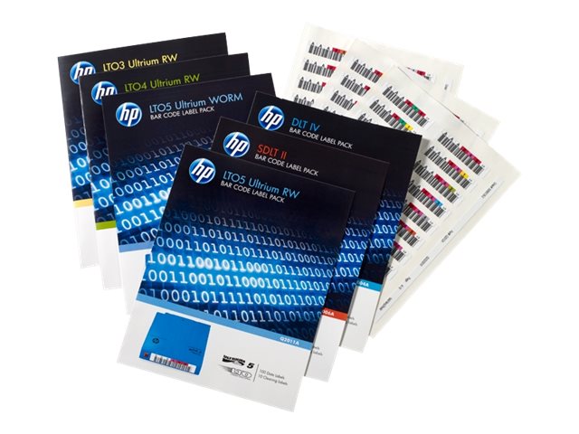HPE LTO-7 Ultrium RW Strichcode-Etiketten-Pack (Q2014A), Schwarz/Weiß