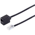ShiverPeaks S/CONN maximum connectivity Modular RJ ISDN Telefon-Verlängerung-Western-Stecker 8/8 auf Western-Kupplung 8/8, 10,0m (70230-8/8)