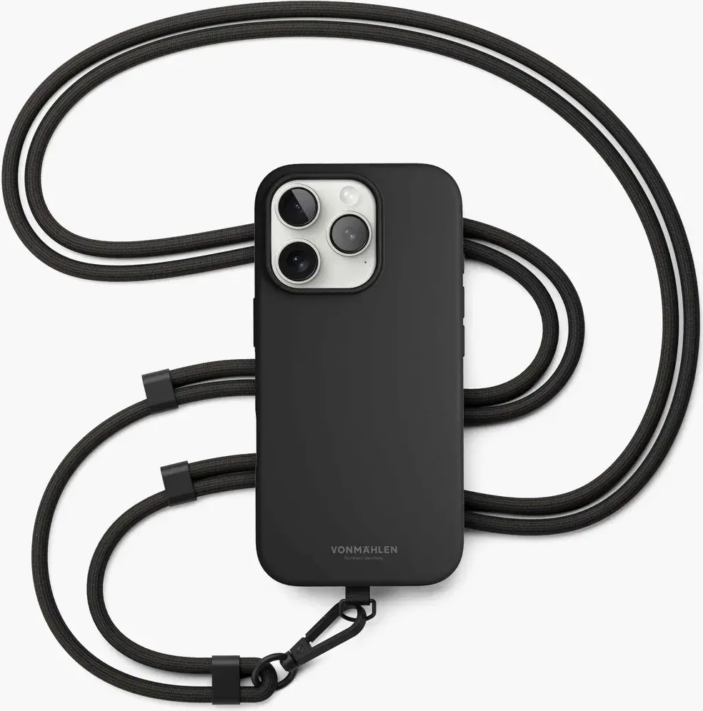 VONMÄHLEN Infinity Go Universelle Handykette schwarz - verstellbar bis 150 cm