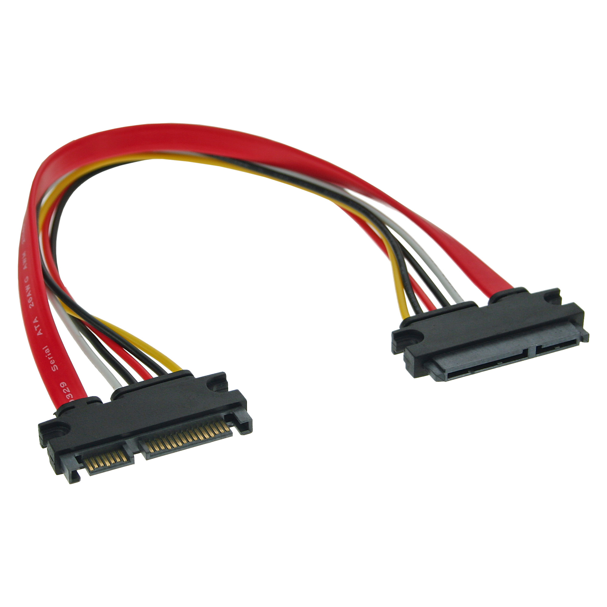 InLine SATA+Strom Verlängerungskabel Intern SATA 6Gb/s Stecker/Buchse 0,5 m Mehrfarbig