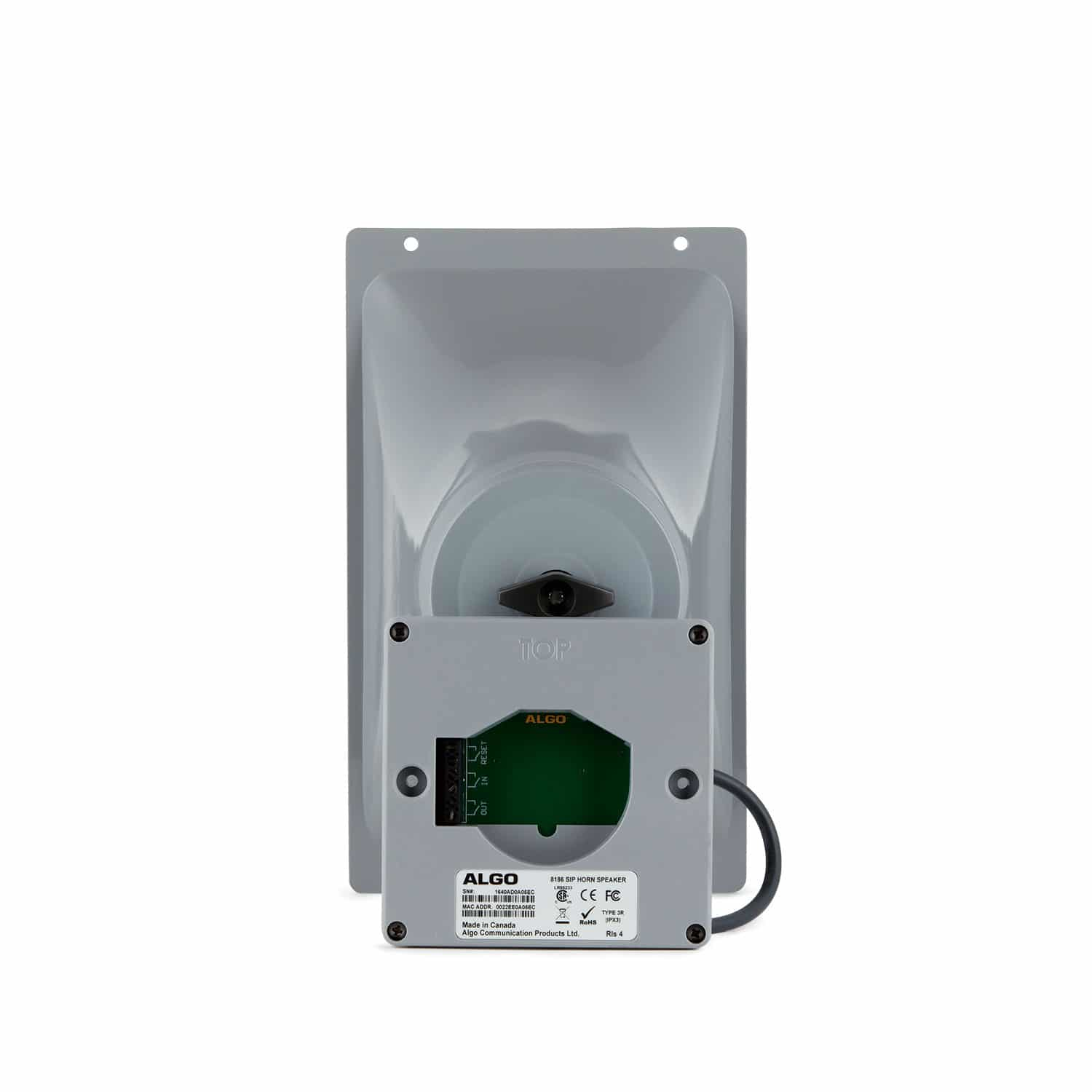 Algo 8186 IP-Horn-Lautsprecher PoE 8 W IP66 Grau
