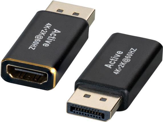 EFB ELEKTRONIK DisplayPort Adapter DP Stecker auf HDMI Typ A Buchse 4K 60HZ (EB484-4K60)