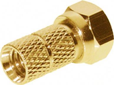 shiverpeaks ®-BASIC-S--F-Stecker 6,0, vergoldet, mit großer Mutter (BS85006-AG)