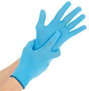 HYGOSTAR Arbeitshandschuh ALLFOOD, L, blau Größe: 9, flexibler Nylon-Feinstrick, mit Strickbund, - 12 Stück (332645)