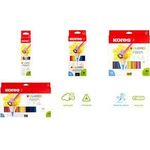 Kores Dreikant-Buntstifte "Kolores", 24er Karton-Etui hochpigmentiert, Minenstärke: 3 mm, intensiver Farben, - 1 Stück (BB93324)