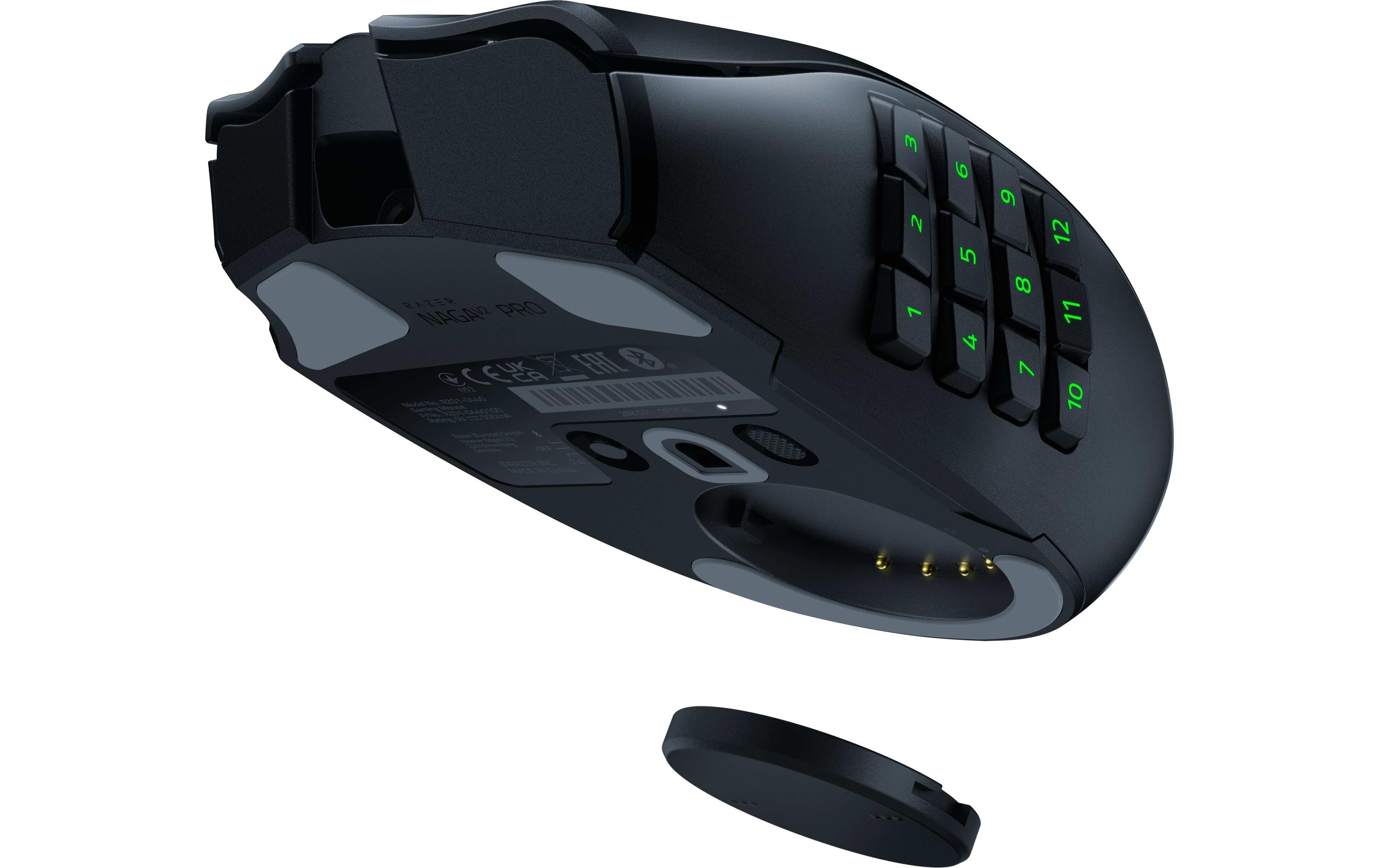 Razer Naga V2 Pro Gaming-Maus Optisch 30000 DPI Kabellos USB-C Bluetooth Schwarz