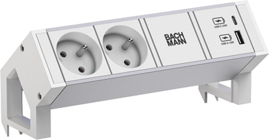 Bachmann Steckdosenleiste DESK2 ALU WHITE 937.408 (937.408)