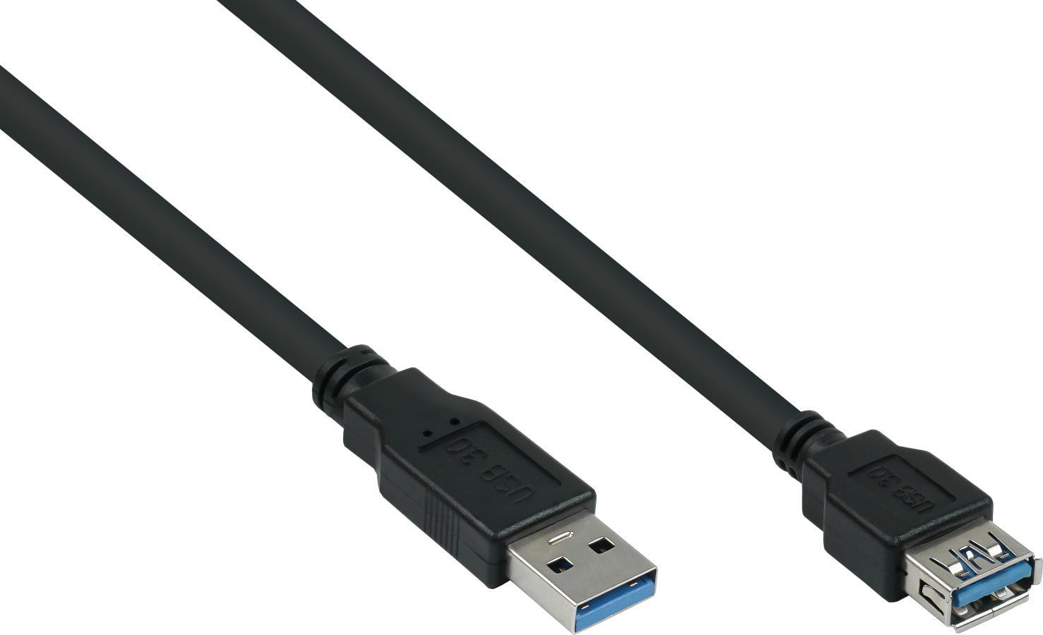 ALCASA UK30P-ASA-005S USB Kabel 0,5 m USB 3.2 Gen 1 (3.1 Gen 1) USB A Schwarz (UK30P-ASA-005S)