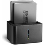 AXAGON ADSA-D25 Docking-Station USB 3.2 Gen 1 für 2x 2.5" SATA SSD/HDD Klonfunktion Schwarz (ADSA-D25)