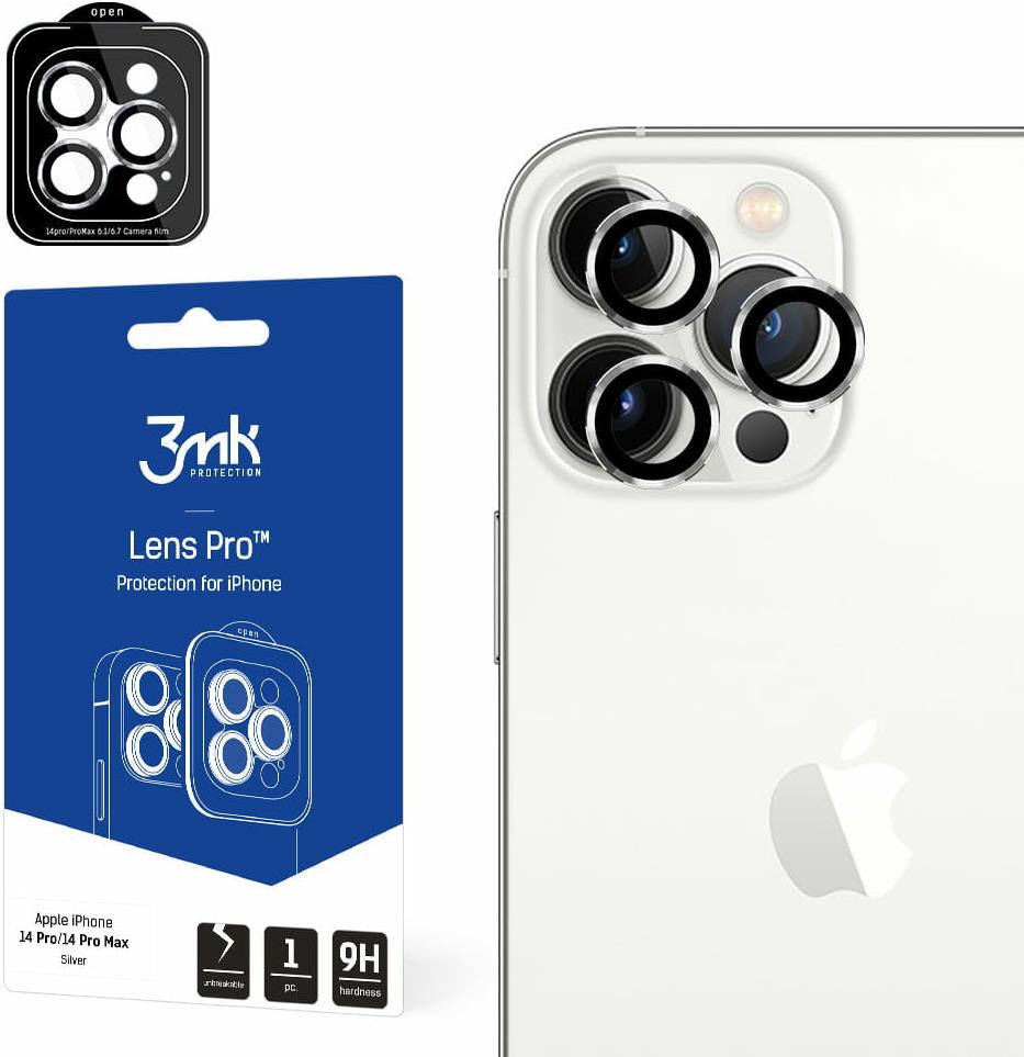 3mk Lens Protection Pro pro Apple iPhone 14 Pro / iPhone 14 Pro Max, stríbrná (5903108482745)