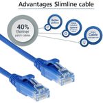 ACT Blue 10 meter LSZH U/UTP CAT6 datacenter slimline patch cable snagless with RJ45 connectors (DC9610)