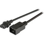 EFB-Elektronik Kaltgeräteverlängerung C20 180° - C13 180°, schwarz, 1,8 m, 3 x 1.00 mm² Hersteller: EFB Elektronik (EK531.1,8V2)