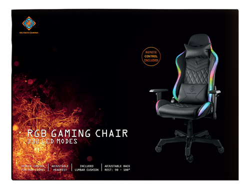 Deltaco GAM-080 Videospiel-Stuhl Gaming-Sessel Gepolsterter Sitz Schwarz (GAM-080)