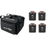 EUROLITE Set 4x AKKU TL-3 QCL RGB+UV Trusslight + SB-4 Soft-Bag (20000852)