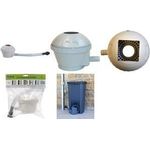 EDA Regensammler-Set für Regentonnen, grau Regensammler mit Filter und Überlaufstopp, - 1 Stück (010916 G SX10)