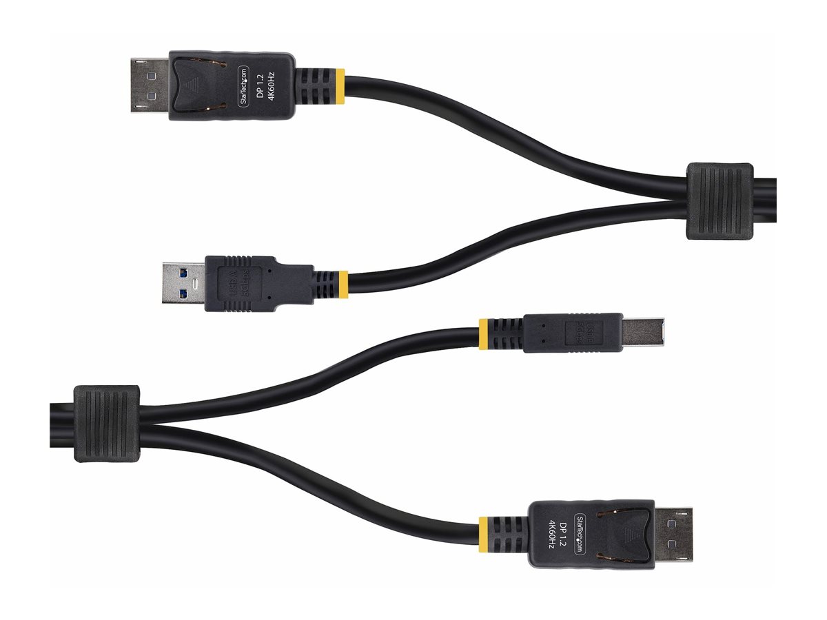StarTech.com 1.8 m DisplayPort KVM-Kabel 4K 60Hz Schwarz