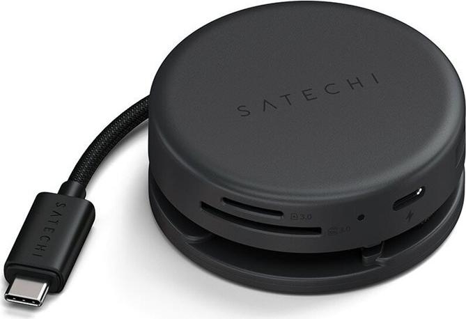 Satechi OntheGo 7-in-1 Multiport Adapter USB-C Dockingstation Schwarz