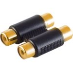shiverpeaks ®-BASIC-S--Adapter, 2 Cinchkupplungen auf 2 Cinchkupplungen vergoldet (BS57041-G)