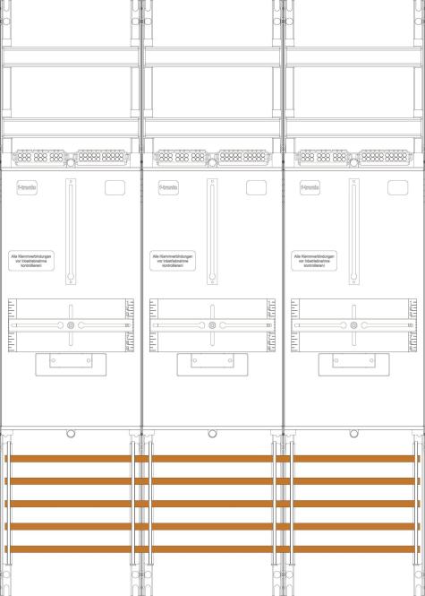 f-tronic Zählerfeld 3-feldrig Z31B H=1050mm 3-3.HZ 7141305 1 (7141305)