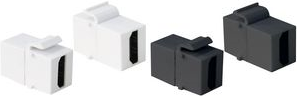 LogiLink Keystone Modular Verbinder HDMI, schwarz Nase zum Einrasten in Panels, zum einfachen Verbinden von - 1 Stück (NK0014B)